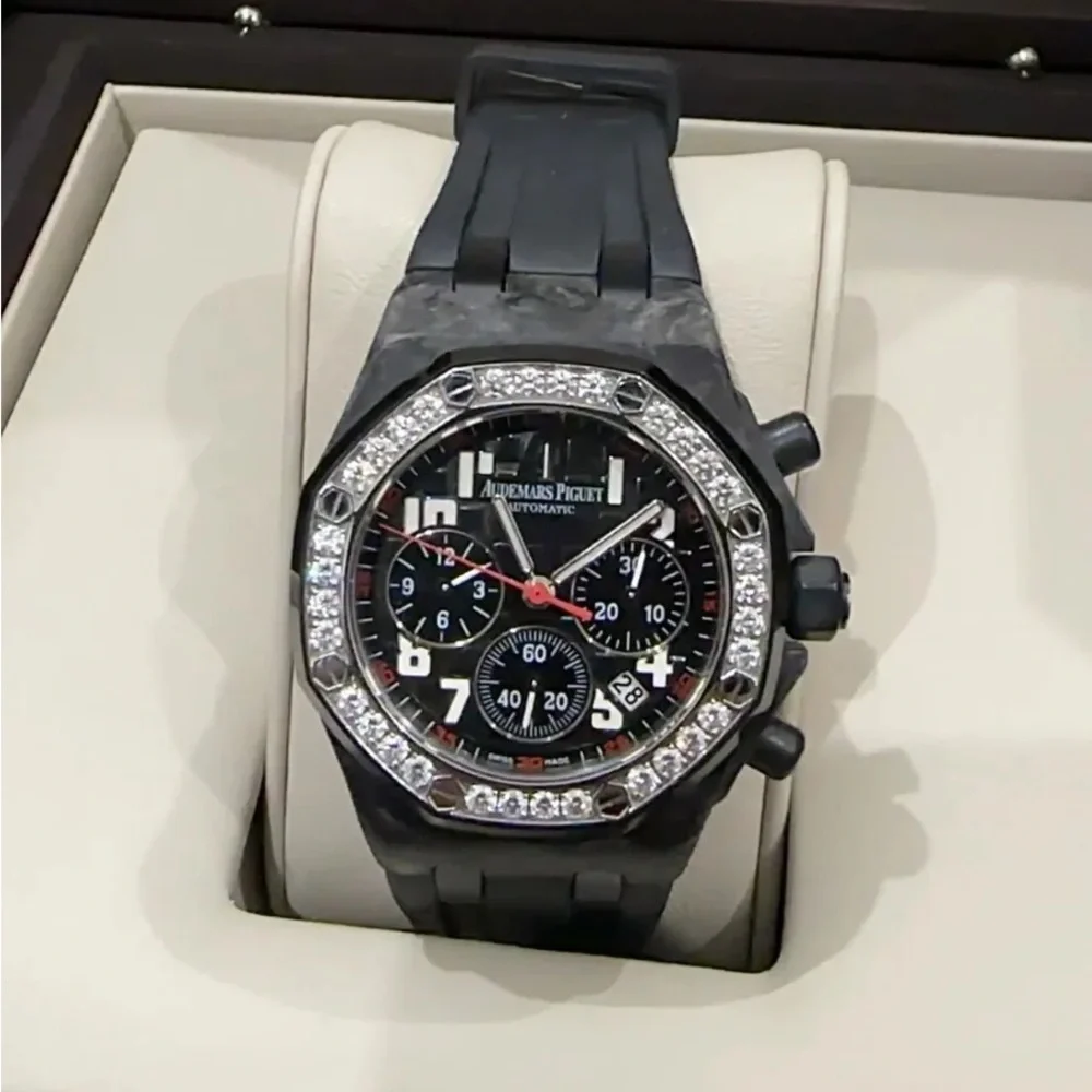 Audemars Piguet Royal Oak Offshore Chronograph Ladies diamond carbon - Picture 10 of 10